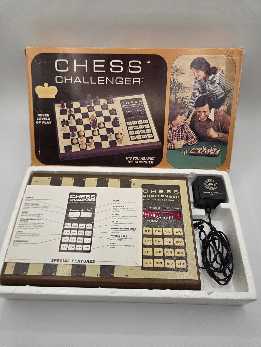 Chess Challenger Testing Working Vintage Electronic Computer Board Game Complete